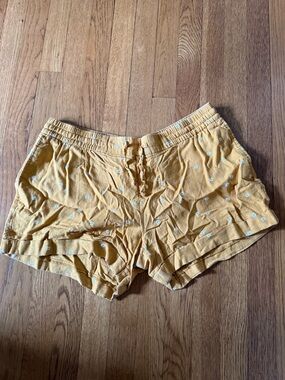 Old Navy Yellow Floral Linen Shorts